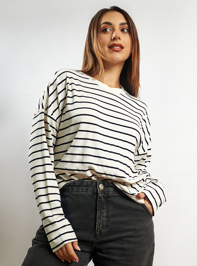 Polo Amanda - Rayas Blanco